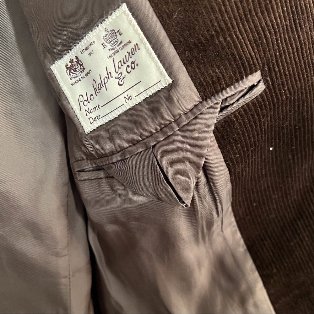 NWT POLO RALPH LAUREN CORDUROY BUTTON BLAZER JACKET DARK BEECH BROWN SIZE 6 - Picture 9 of 15